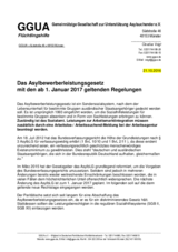 Das Asylbewerberleistungsgesetz mit den ab 1. Januar 2017 geltenden Regelungen