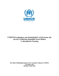 UNHCR Geflüchtete aus der Arabischen Republik