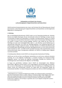 UNHCR-Stellungnahme Oktober 2022