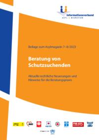 Zur Broschüre "Beratung von Schutzsuchenden" (2023)