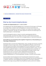 Brief an die Innenministerkonferenz