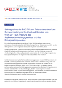 Zum Referentenentwurf des Bundesministeriums für Arbeit und Soziales vom 04.06.2014