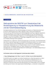 Zum Gesetzesentwurf der Bundesregierung zur Neubestimmung des Bleiberechts und der Aufenthaltsbeendigung