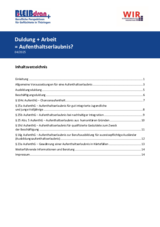 Arbeitshilfe Duldung + Arbeit = Aufenthaltserlaubnis? April 2025