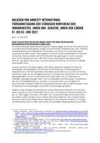 Anliegen Amnesty, IMK Juni 2022