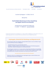 Anmerkung aus dem Asylmagazin 1-2/2026, S. 56-58