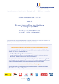 Laura Hilb, Anmerkung aus dem Asylmagazin 6/2026, S. 237–239