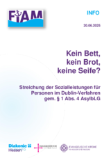 Arbeitshilfe "Kein Bett, kein Brot, keine Seife?", Juni 2025
