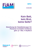 Arbeitshilfe "Kein Bett, kein Brot, keine Seife?", Juni 2025