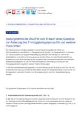 Zum Entwurf eines Gesetzes zur Änderung des Freizügigkeitsgesetzes/EU und weiterer Vorschriften