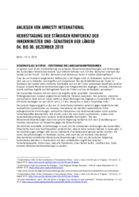 Stellungnahme von Amnesty International vom 14.11.2019