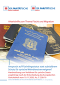 Anspruch auf Flüchtlingsstatus statt subsidiärem  Schutz für syrische Wehrdienstverweigerer? (extern)