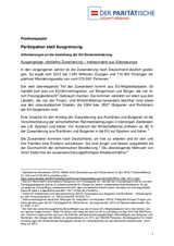 Zum Thema Partizipation statt Ausgrenzung - Anforderungen an die Gestaltung der EU-Binnenwanderung