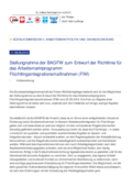 Zum Entwurf der Richtlinie für das Arbeitsmarktprogramm Flüchtlingsintegrationsmaßnahmen (FIM)