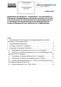 Zum Gesetzentwurf zur Änderung des Freizügigkeitsgesetzes und weiterer Vorschriften vom 22.09.2014