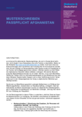 Hinweise der Diakonie Musterschreiben Passpflicht Afghanistan