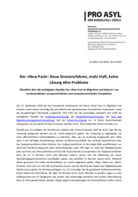 Stellungnahme von Pro Asyl vom 16.10.2020