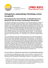 Hinweis zur Änderung der Entscheidungspraxis bei unbegleiteten Minderjährigen