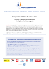 Kurze Übersicht zu den aktuellen Änderungen im Asylbewerberleistungsgesetz