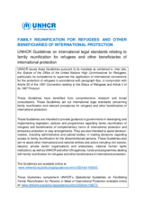 UNHCR guidelines family reunification December 2024