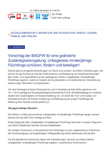 Vorschlag der BAGFW für eine geänderte Zuständigkeitsregelung: Unbegleitete minderjährige Flüchtlinge schützen, fördern und beteiligen!