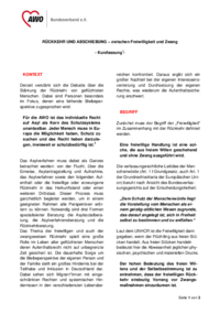 zum Thema Rückkehr und Abschiebung - zwischen Freiwilligkeit und Zwang