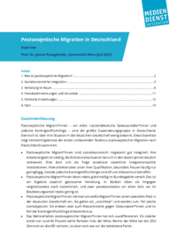 Expertise: Postsowjetische Migration in Deutschland (extern)